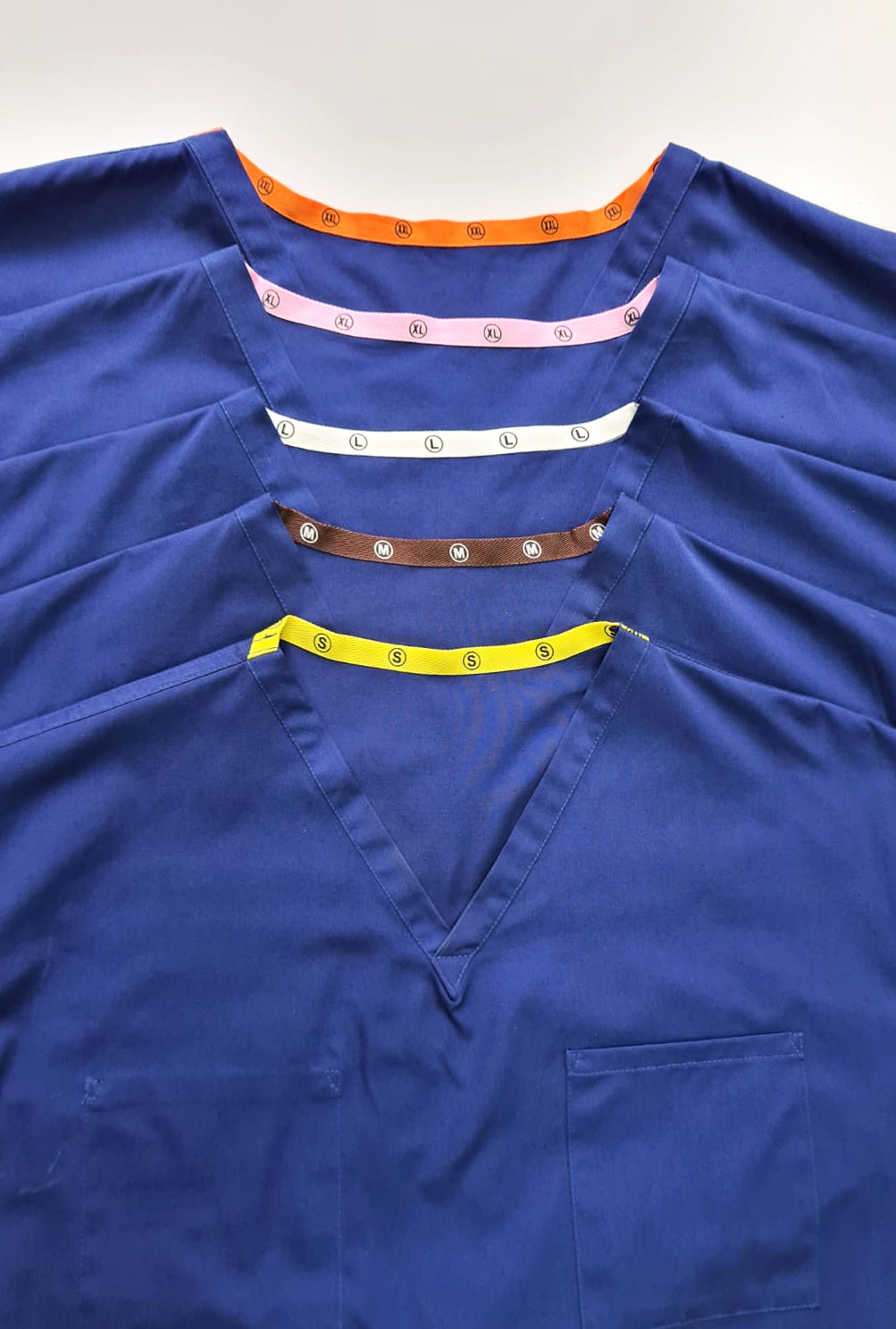 Medical Health Scrubs Blue Short Sleeve V neck Top Unisex Men/Women