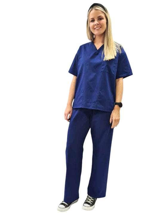 Medical Health Professionals Royal Blue Scrubs Set  Unisex Men/Women 2 piece