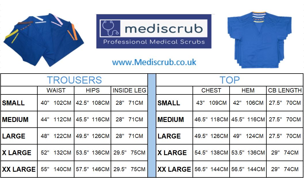 Medical Health Scrub Drawstring Royal Blue Trousers Unisex Men/Women