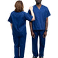 Medical Health Professionals Royal Blue Scrubs Set  Unisex Men/Women 2 piece