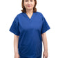 Medical Health Scrubs Blue Short Sleeve V neck Top Unisex Men/Women