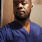 Medical Health Scrubs Blue Short Sleeve V neck Top Unisex Men/Women