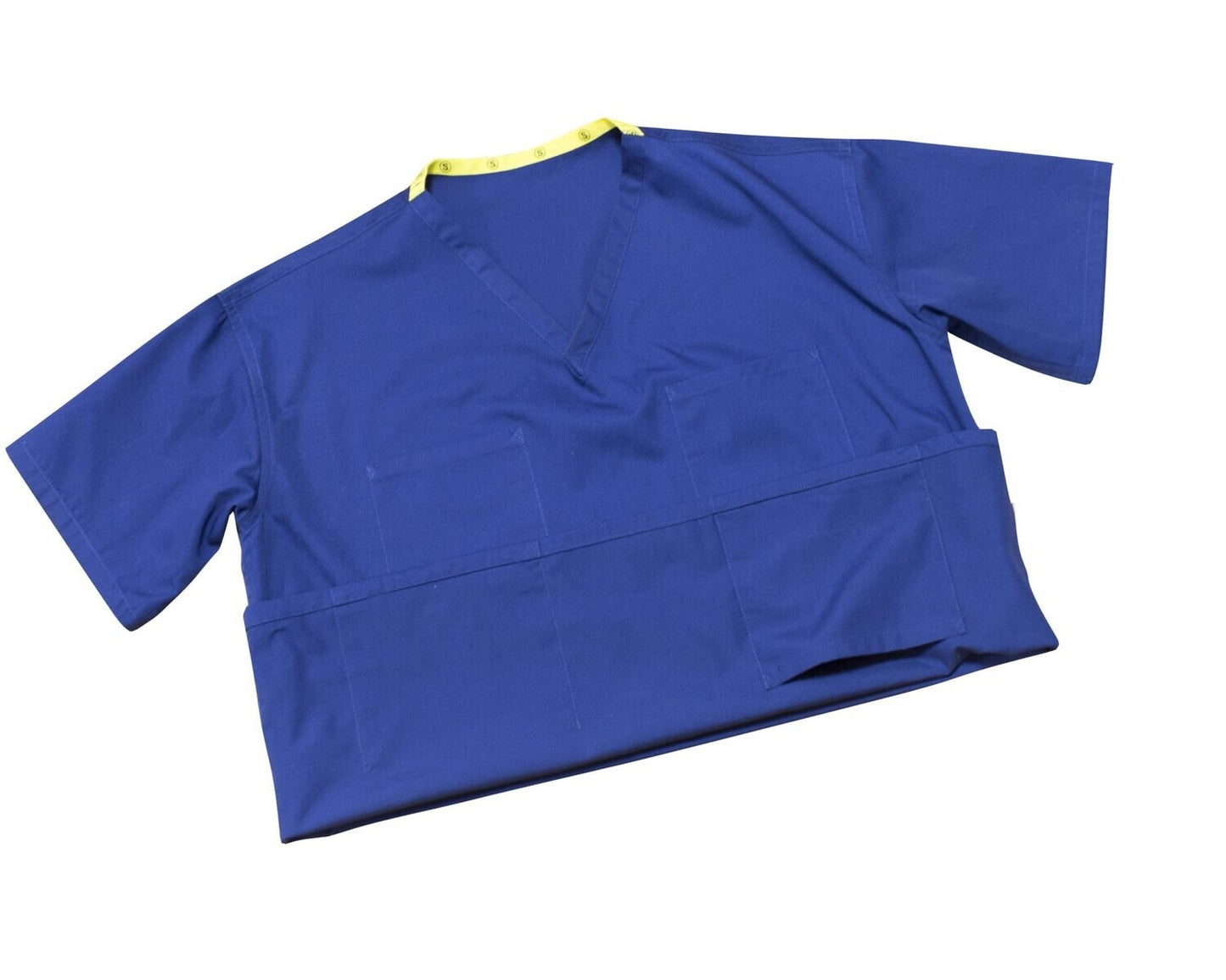 Medical Health Scrubs Blue Short Sleeve V neck Top Unisex Men/Women