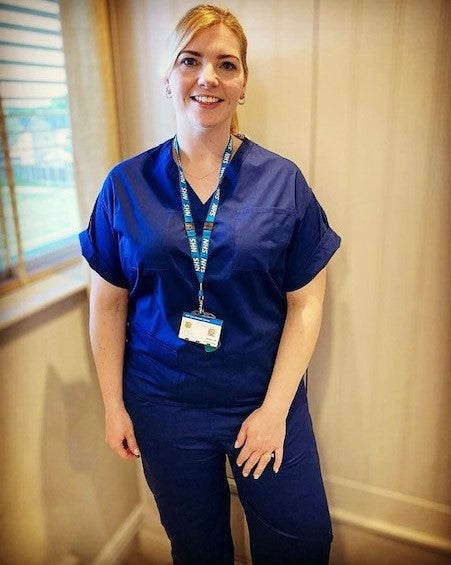Medical Health Professionals Royal Blue Scrubs Set  Unisex Men/Women 2 piece